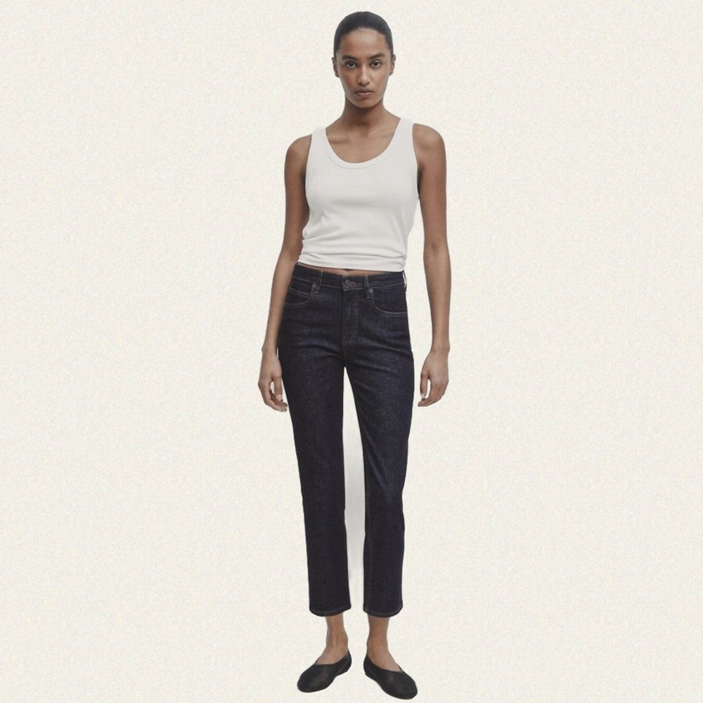 Massimo Dutti Mid Rise Slim Cropped Jean